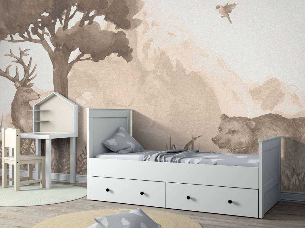 Waldtiere in Taupe