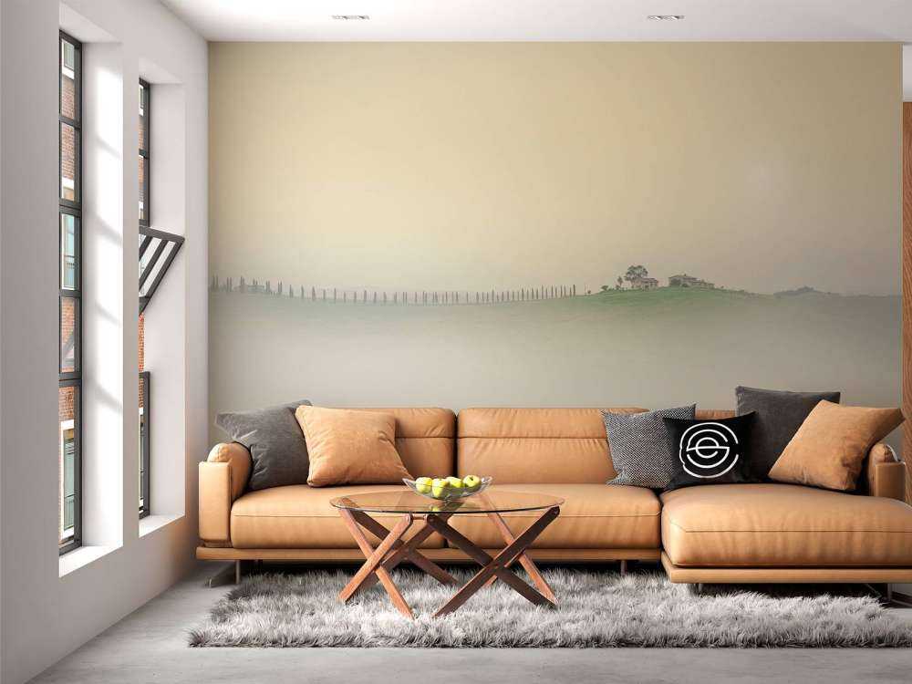 Neblige italienische Landschaft
