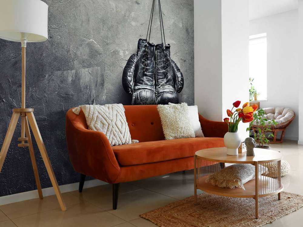 Schwarze Boxhandschuhe