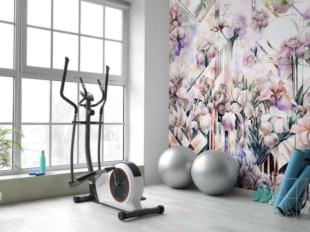 Riesige Aquarell-Iris in Pink