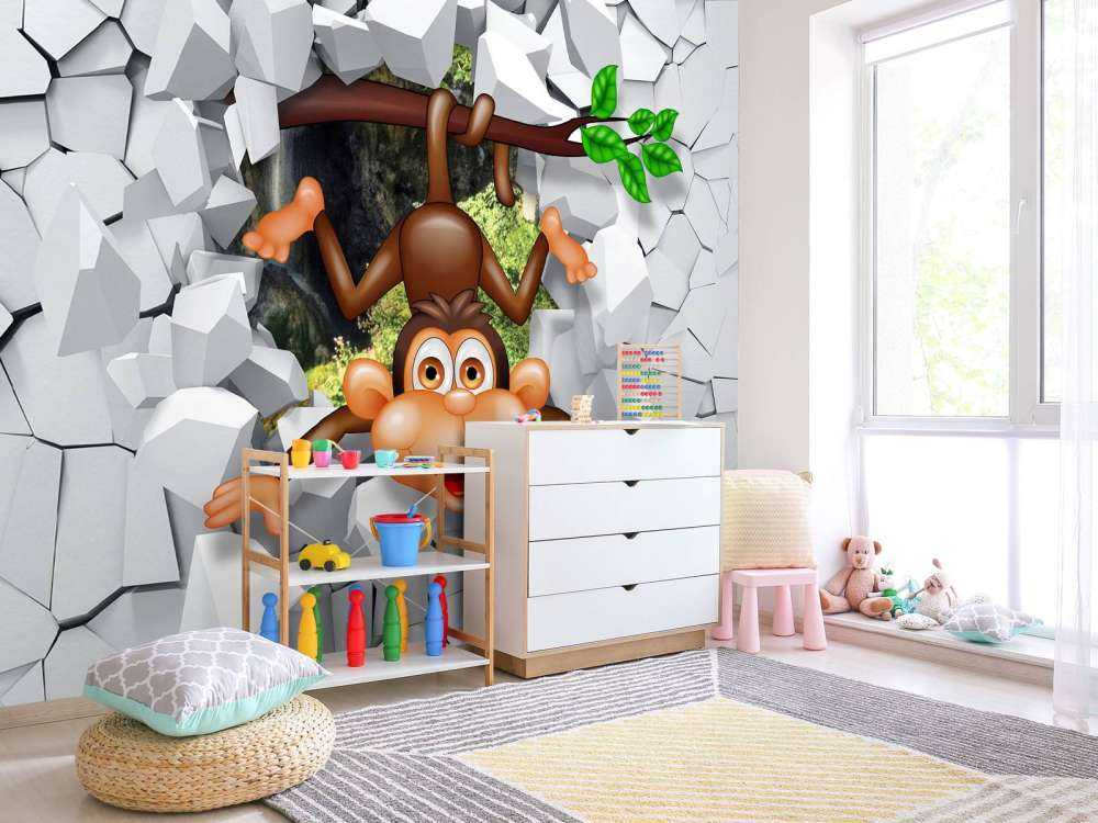 Affe in einer Wand