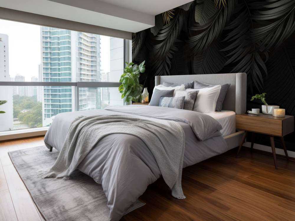 Blätter auf dunklem Hintergrund