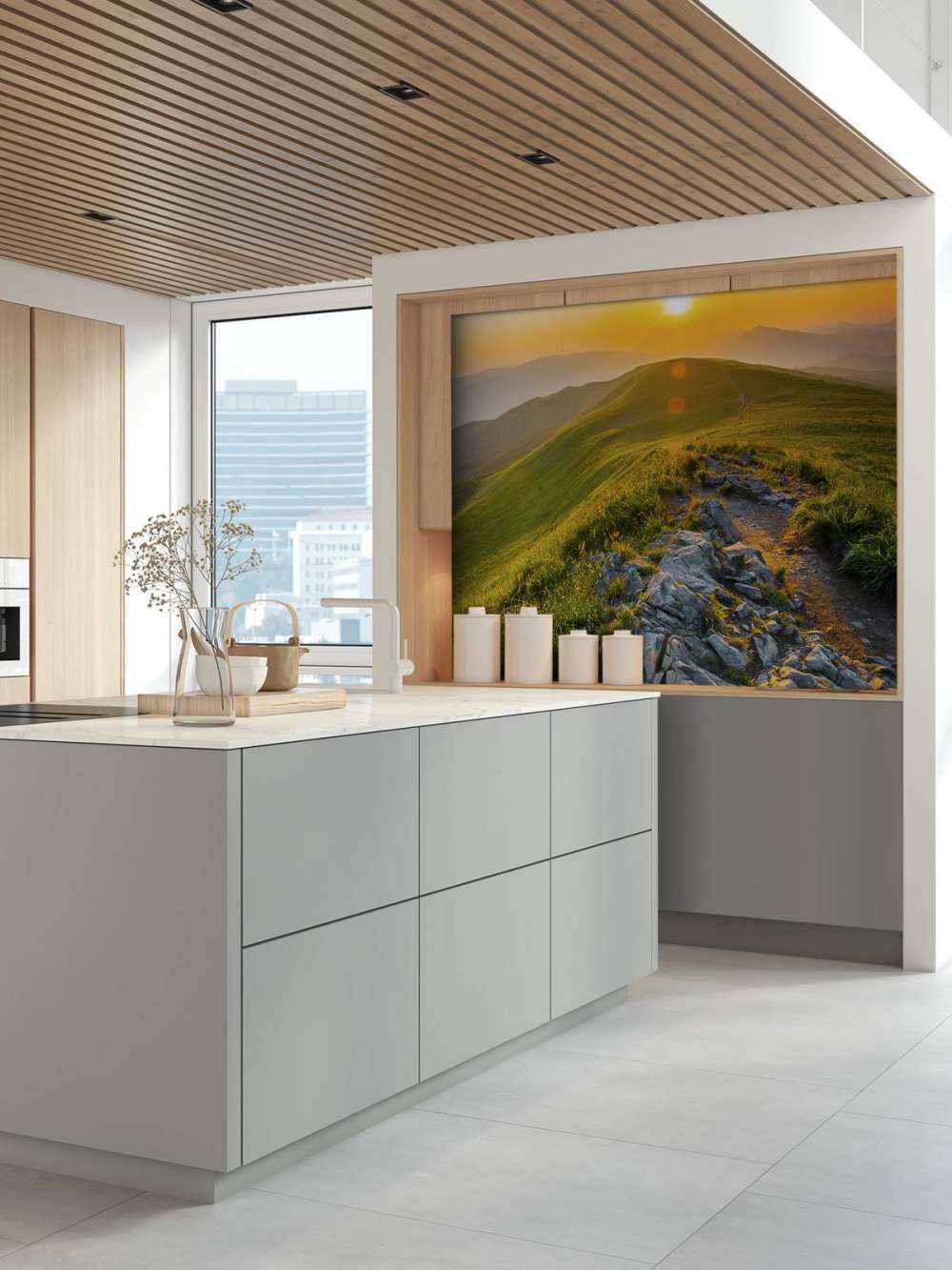 Sonnenuntergang in einer Berglandschaft