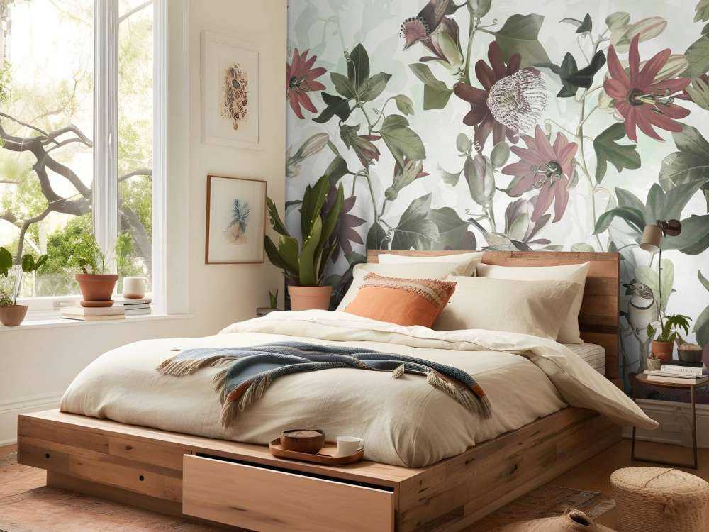 Sieben Vögel im verzauberten Laub - Pastellgrün