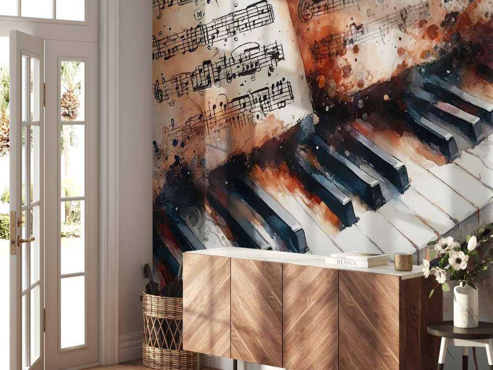 Melodische Harmonie in künstlerischen Strichen eingefangen