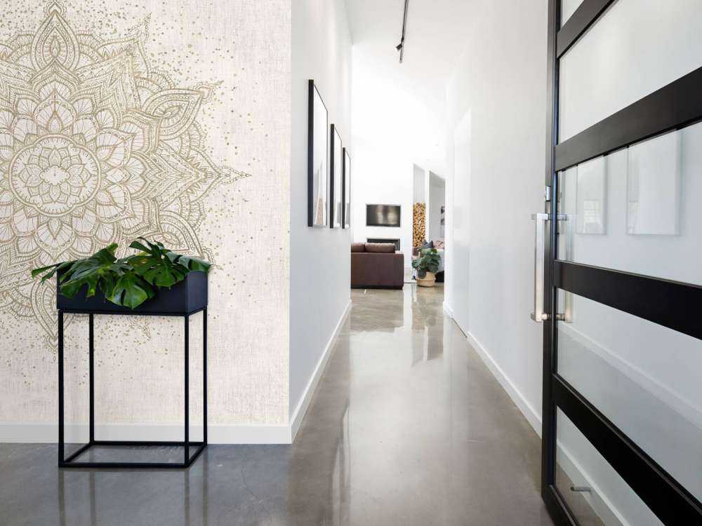 Goldenes funkelndes Mandala - beige