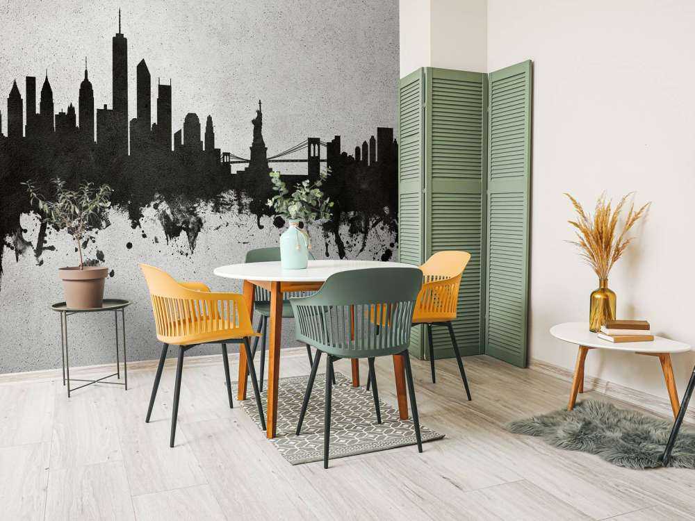 Aquarell-Skyline, New York