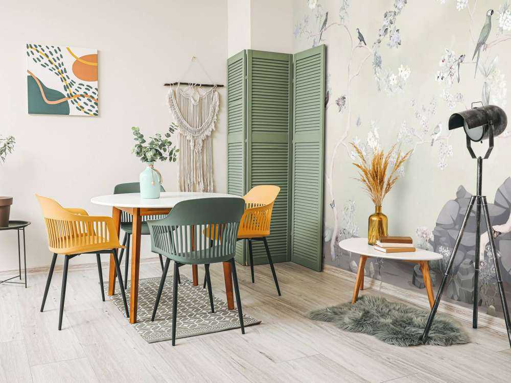 Birds in Garden Panorama 11