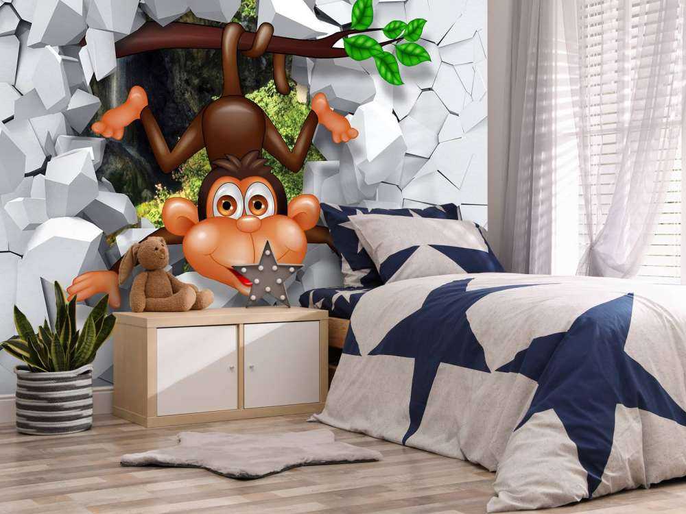 Affe in einer Wand