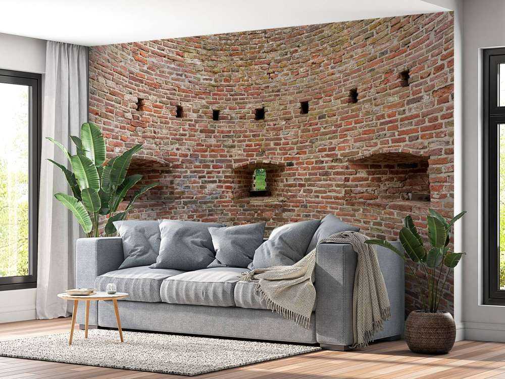 Gebogene Stadtmauer