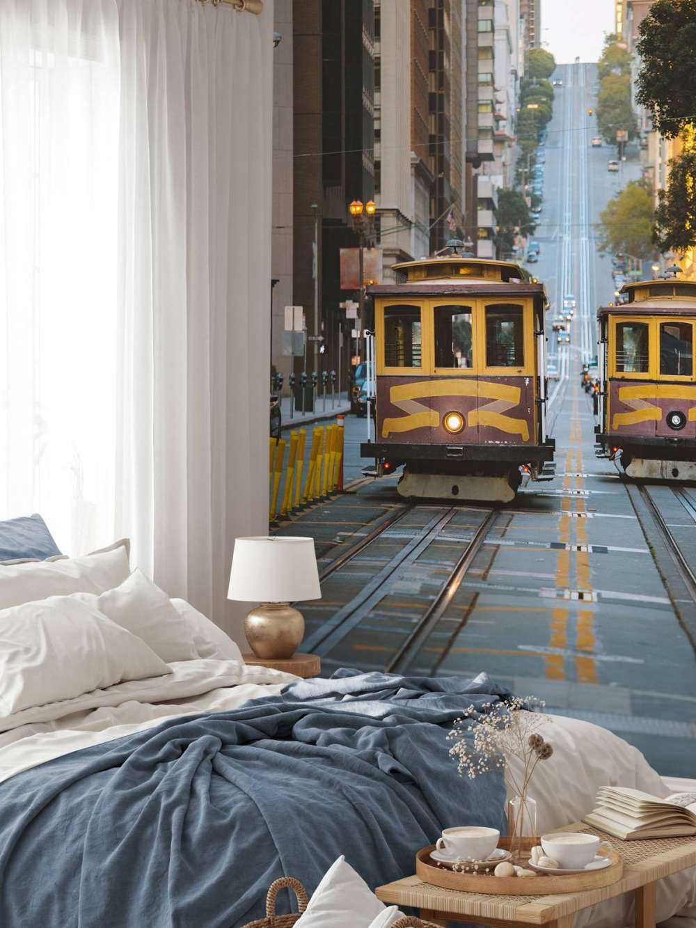Gelbe Straßenbahnen in San Francisco USA