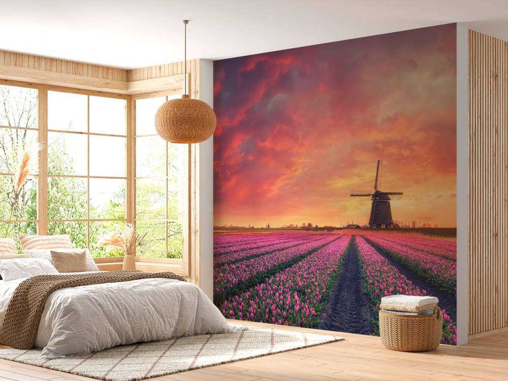 Tulpen mit Mühle