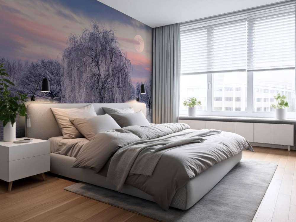 Mit Frost bedeckter Baum