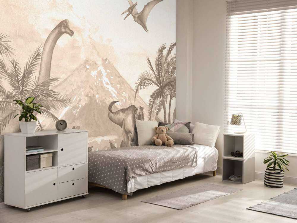 Verschiedene Dinosaurier in Taupe