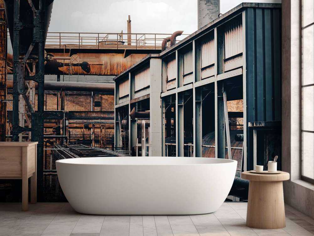 Gleise in einer alten Fabrik