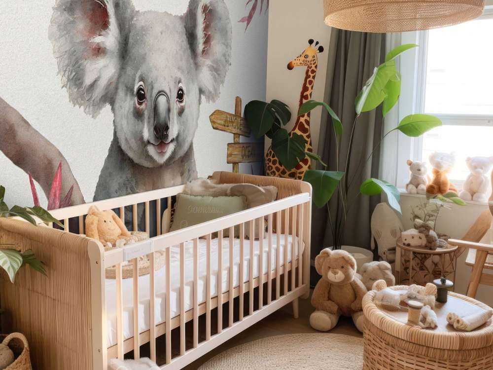 Baby-Koala im Dschungel rosa