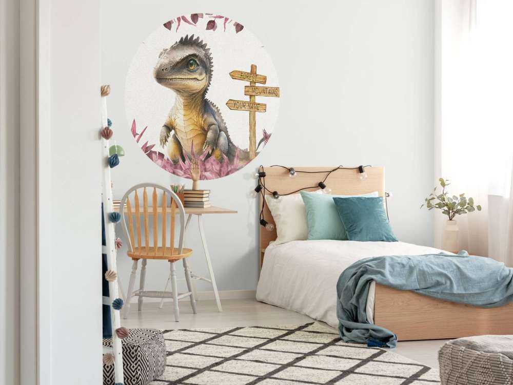 Baby-Spinosaurus im rosa Dschungel