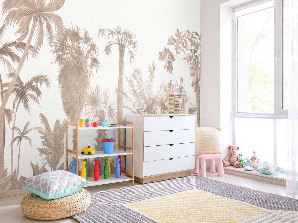 Dschungelthema in Taupe