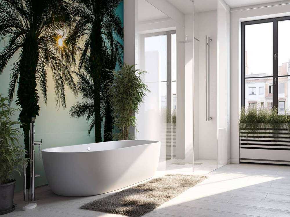 Silhouette von Palmen