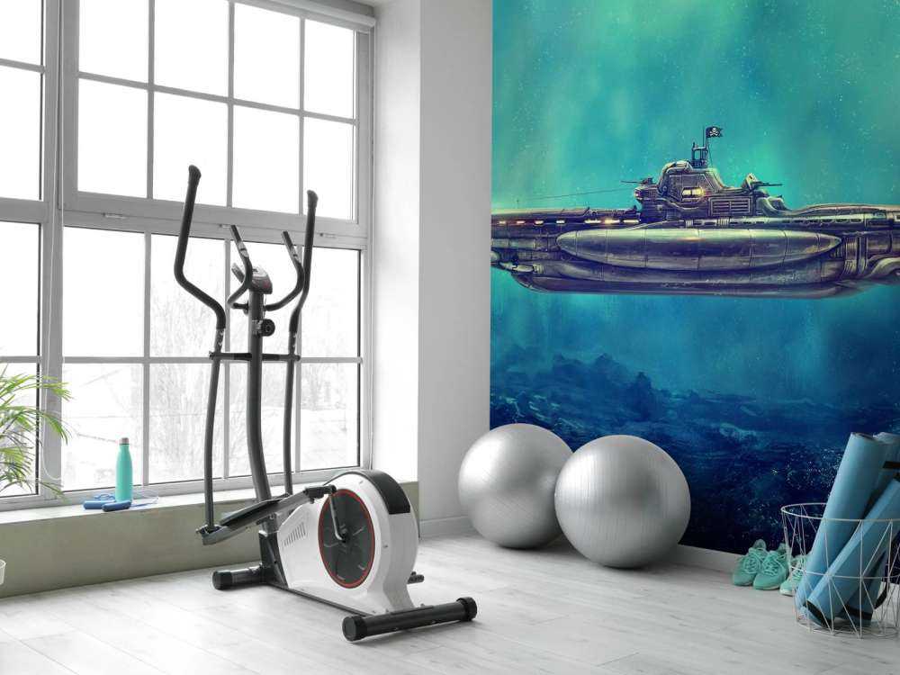 Piraten-U-Boot in der Unterwasserwelt