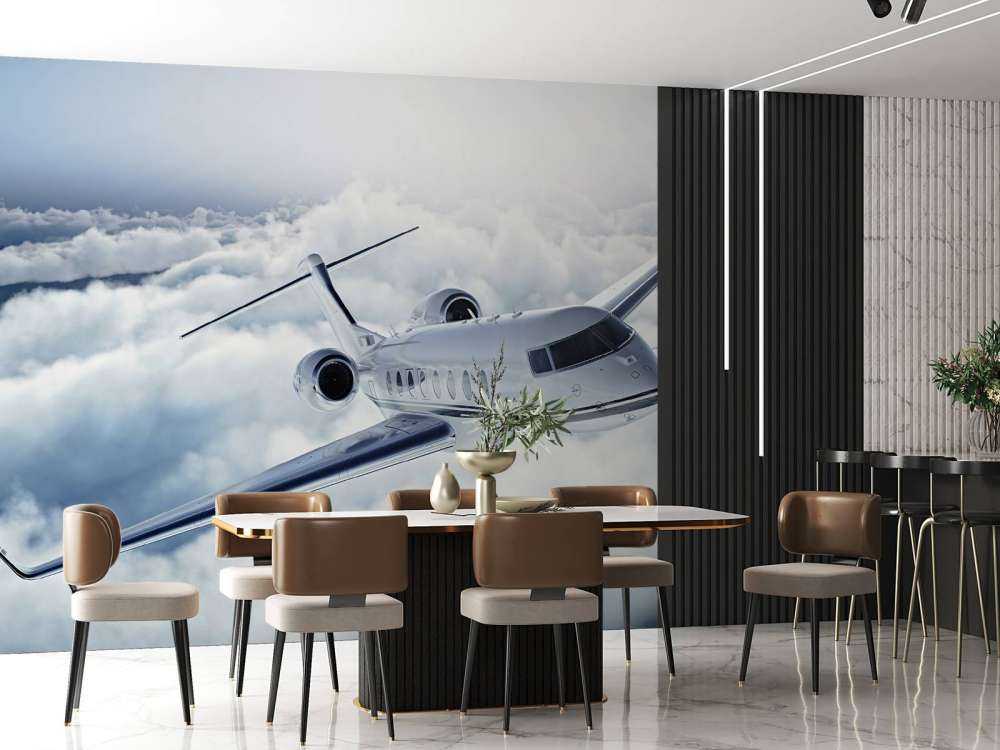 Privatflugzeug in der Luft