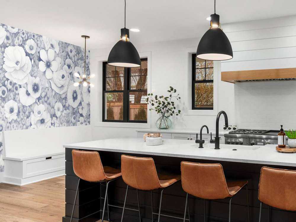 Mohnmärchen Monochrom Blau