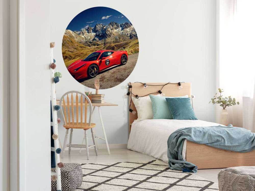 Ferrari 458 mit Alpentoppen