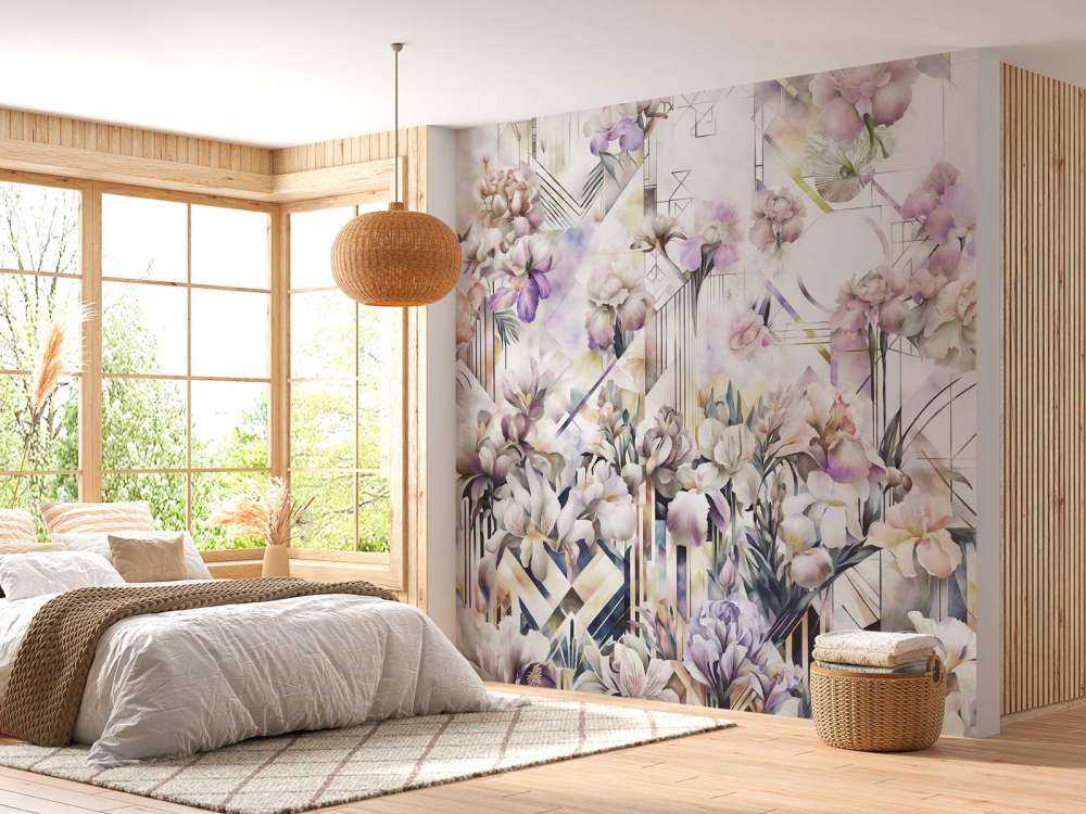 Riesige Aquarell-Iris Violett