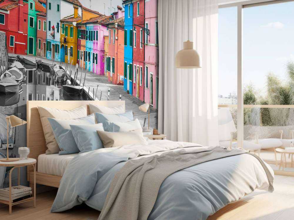 Bunte Fischerhäuser