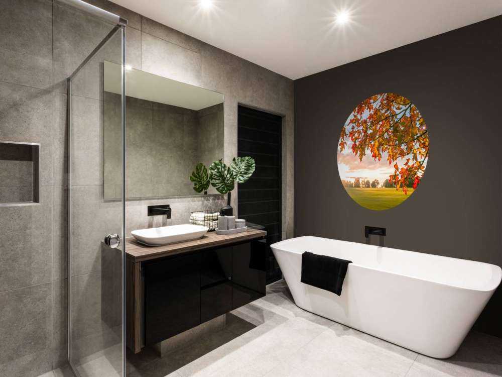 Herbstbaum bei Sonnenuntergang