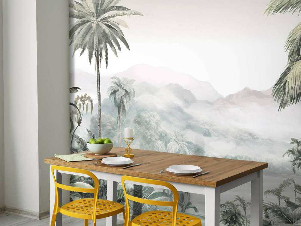 Grünes Bergtropen Panorama