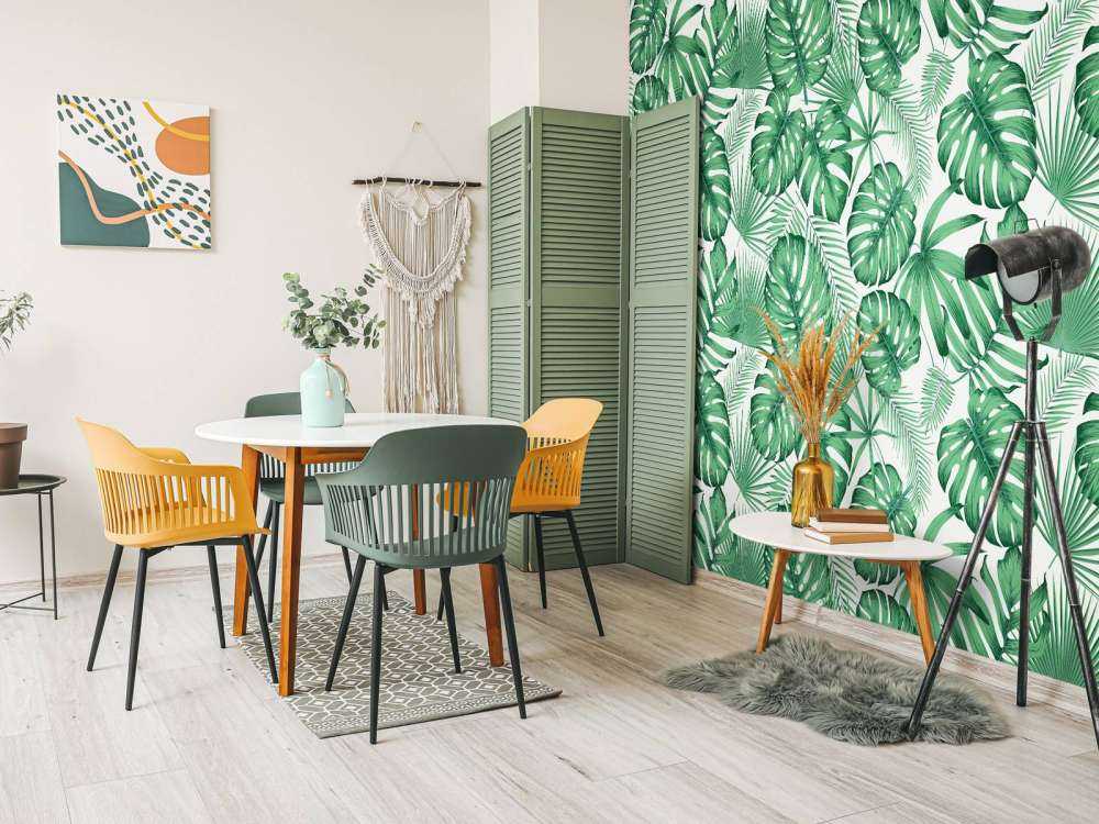 Tropische Blätter, grün