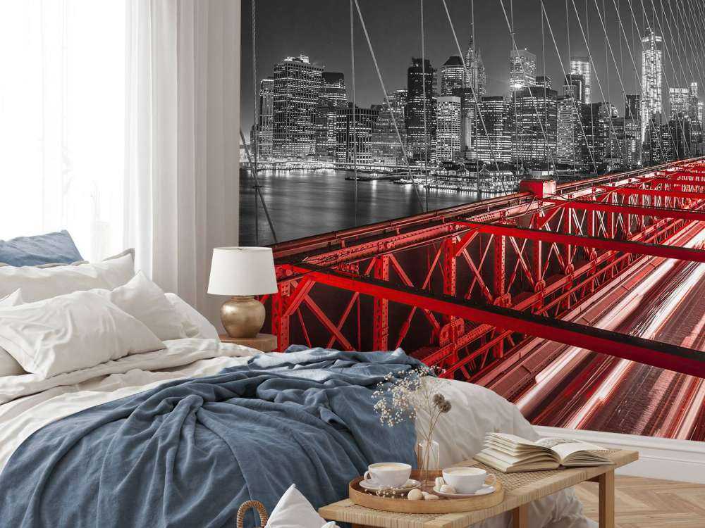 Rote Brooklyn-Brücke
