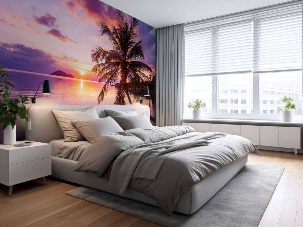 Palme bei einem Sonnenuntergang