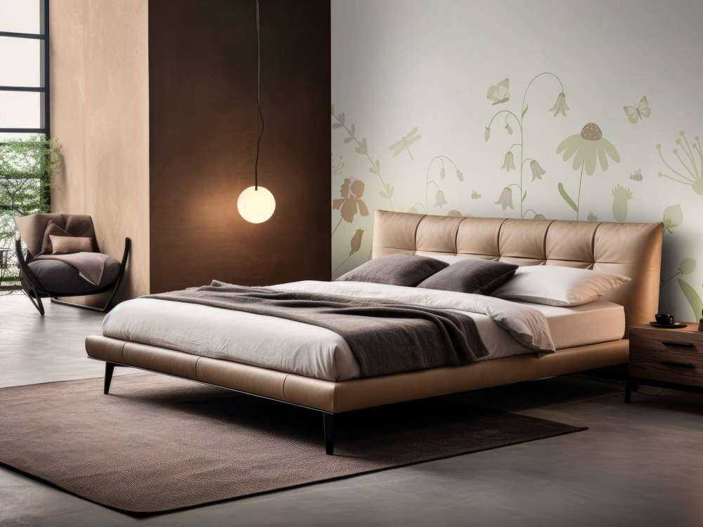 Blumenfeld hoch mit Schmetterlingen beige und altrosa