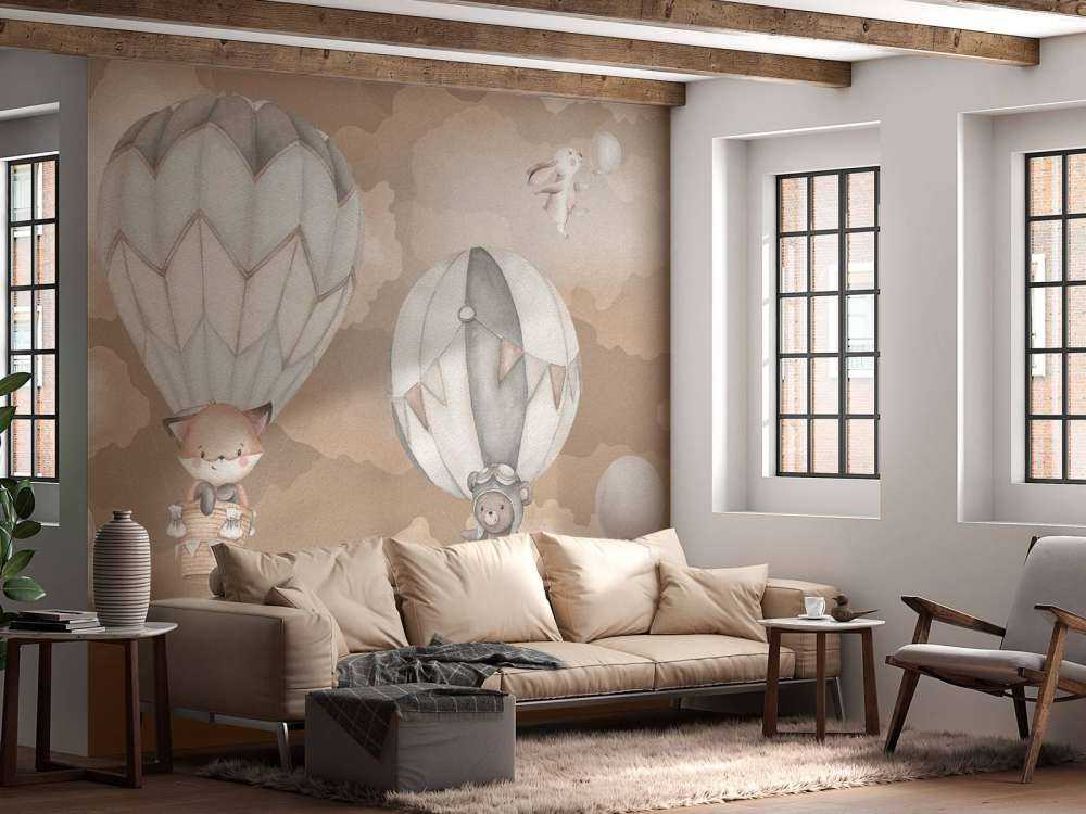 Fliegende Tiere taupe