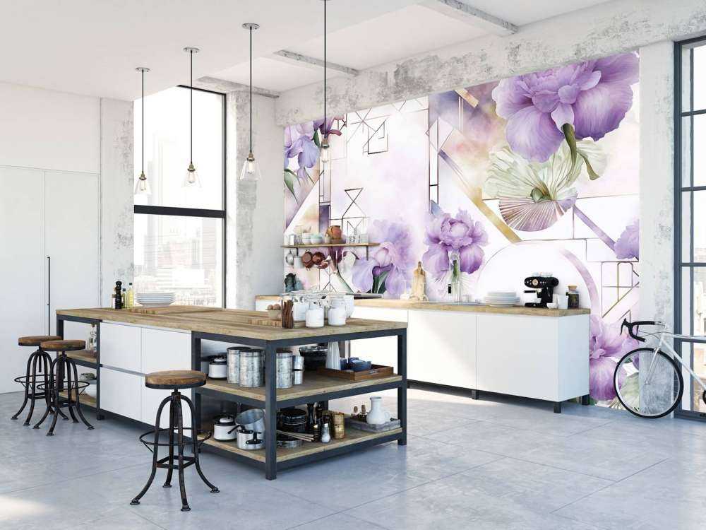 Aquarellgeometrie Lila
