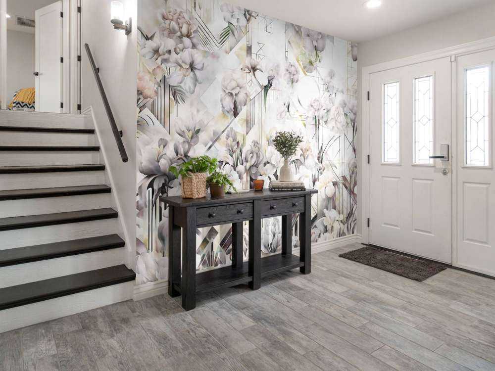Riesige Aquarell-Iris Beige