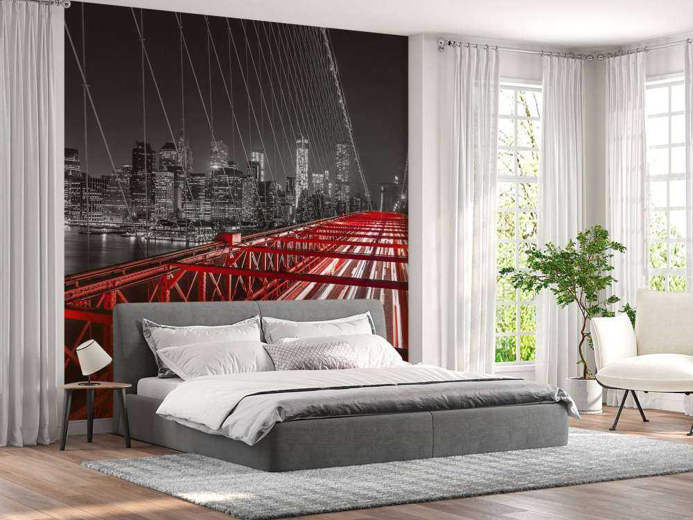 Rote Brooklyn-Brücke