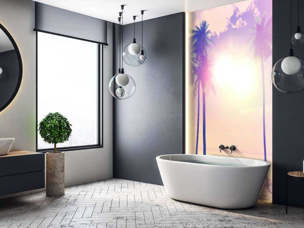 Vintage Palmen und Meer