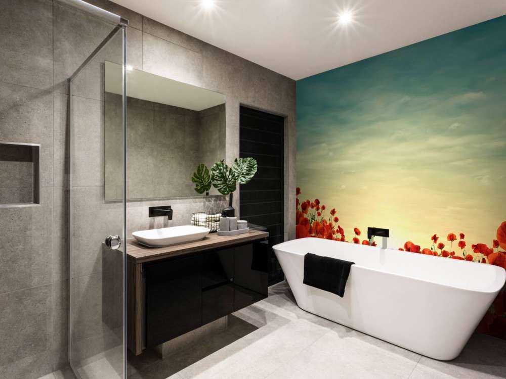 Mohnblumen mit Sonnenuntergang