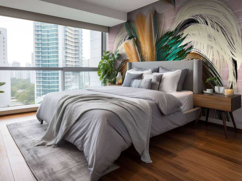 Federn in Blütenform