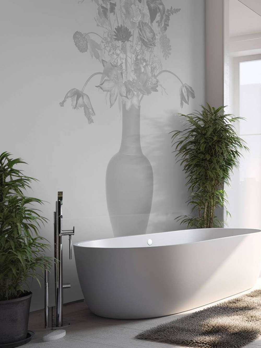 Königliche Blumen Bouquet schwarz und weiß