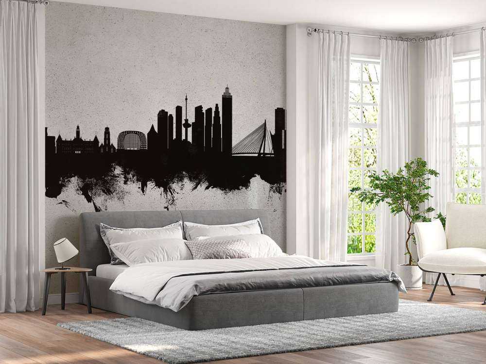 Aquarell-Skyline, Rotterdam