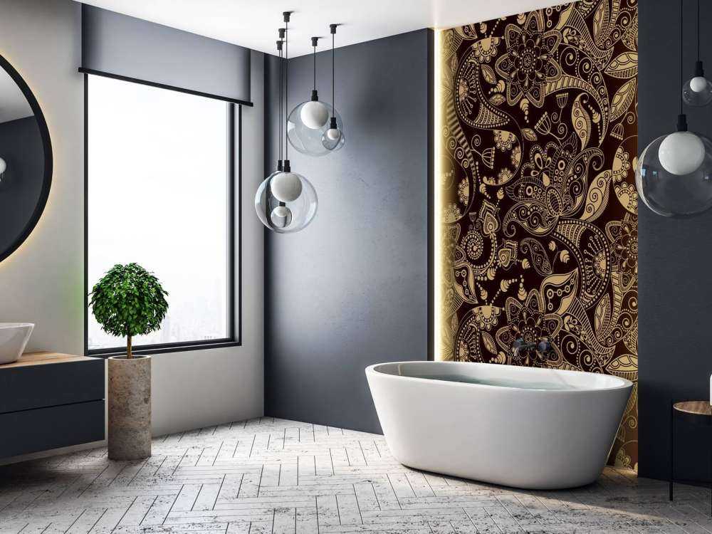 Goldene Blumenmuster