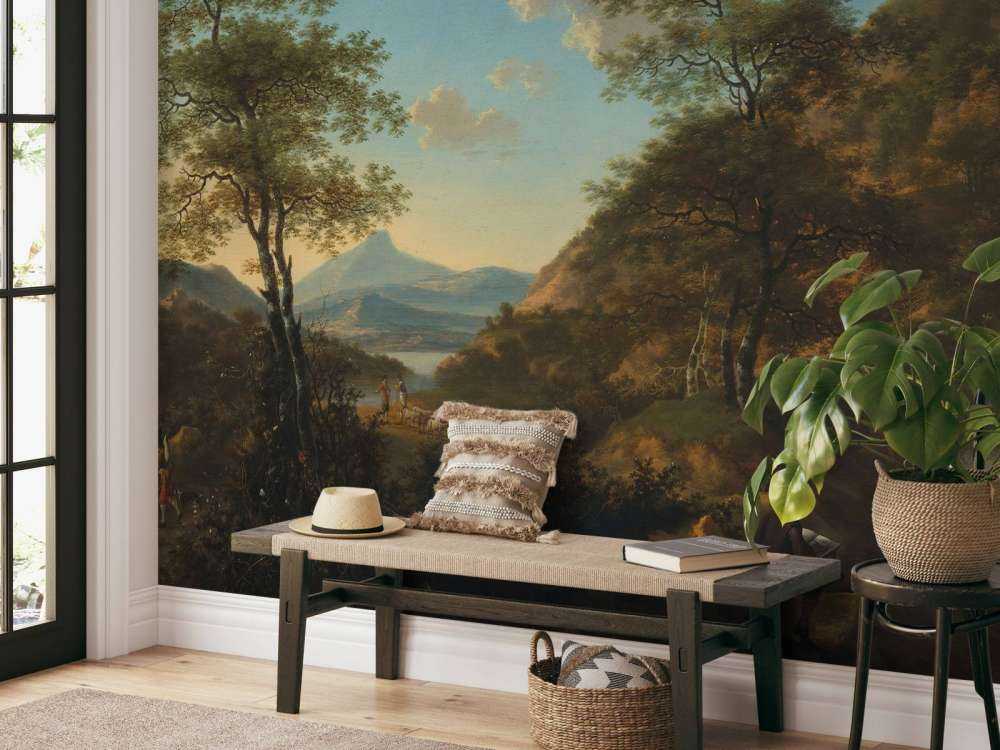Italienische Landschaft mit Künstler