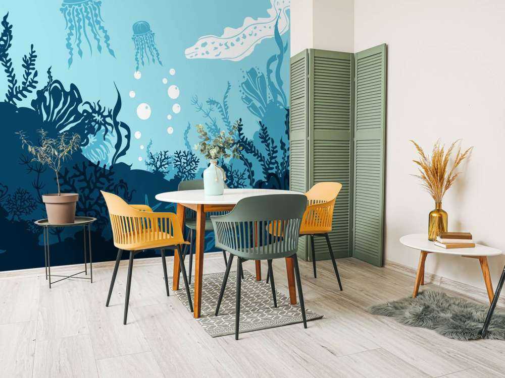 Blaue Unterwasserwelt