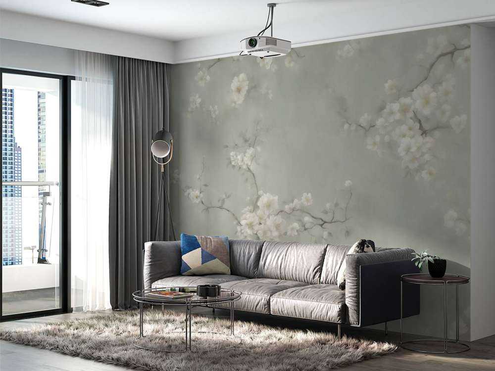 Liebliche Zweige von Blumen Grün