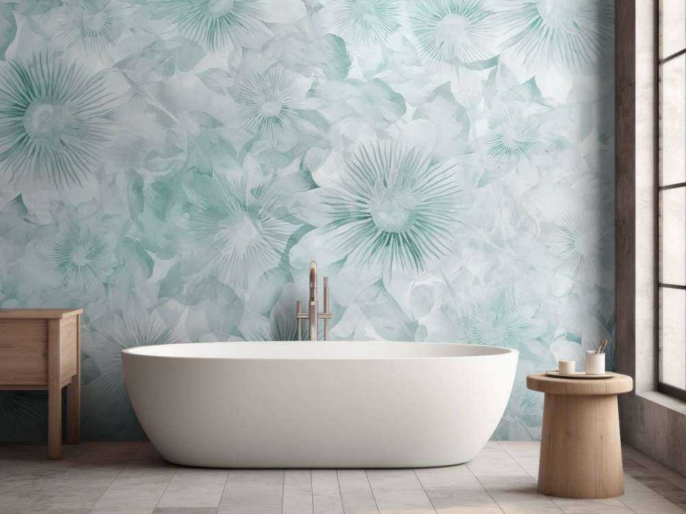 Botanische Aquarell-Eleganz Eisiges Minzgrün