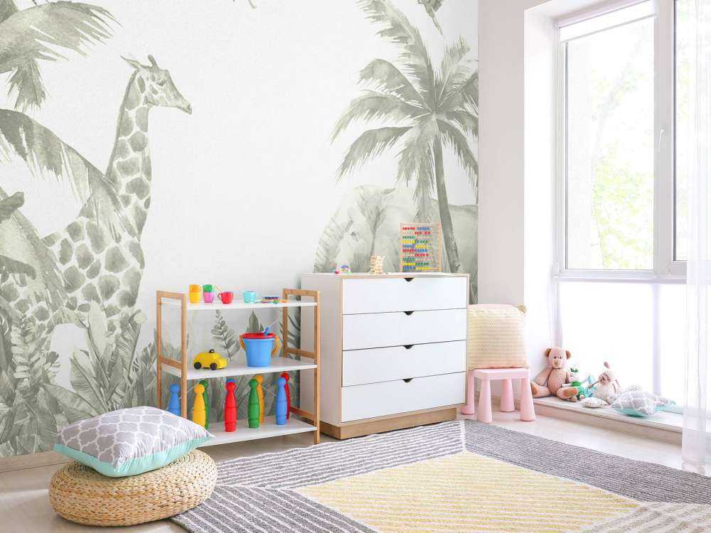 Verschiedene Dschungeltiere in Grün